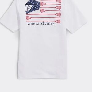 Kids Vineyard Vines White Lacrosse pocket T-Shirt